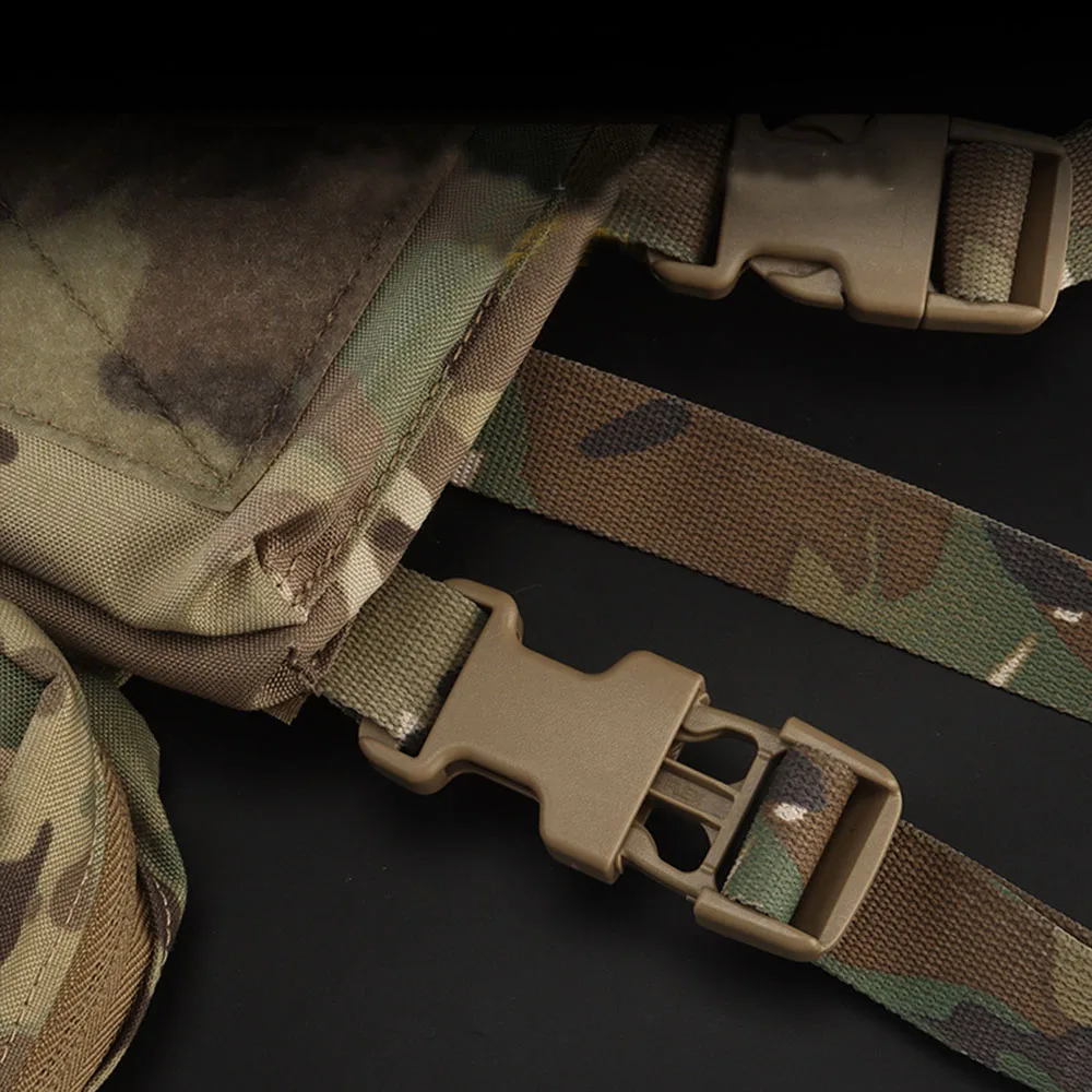 Hebilla de liberación lateral SRB, montaje en superficie de fijación rápida, aparejo de pecho táctico, correas MOLLE PALS, accesorios para chaleco de caza, 2 uds. - imagen 2