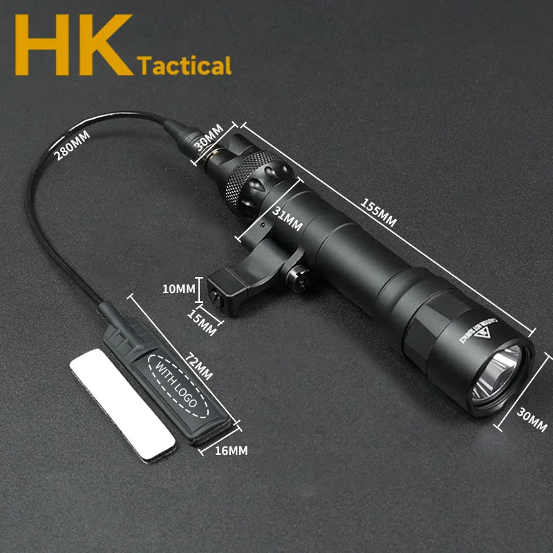 Luz LED M640DFT M340DFT, accesorio de caza al aire libre, interruptor táctico de doble función, linterna con Base MLOK compatible con riel de 21mm - imagen 5