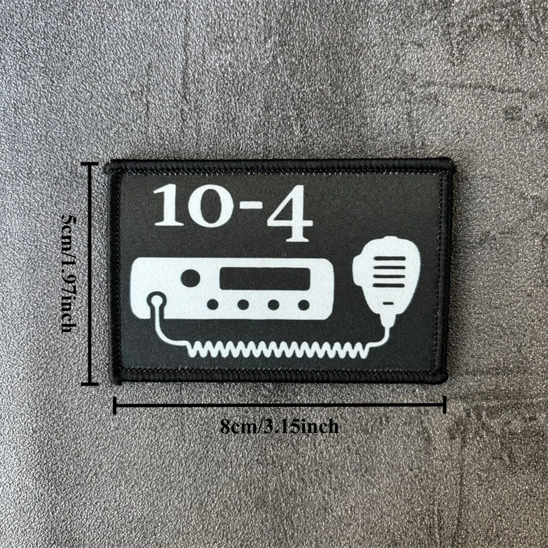Parche estampado militar de Radio 10-4 para ropa, insignia de moral, parches tácticos con gancho, pegatinas para mochila - imagen 4