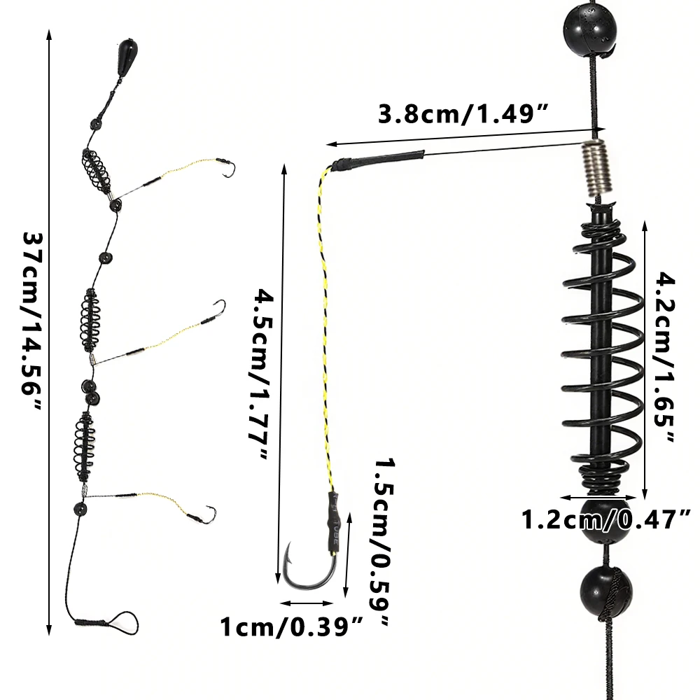 Anzuelos de pesca, aparejo, señuelo Artificial, alimentador de cebo, alimentador de fundición larga, juego de jaula de cebo, plantillas de bagre, material de pesca de carpa, 15/20/25/30g - imagen 2