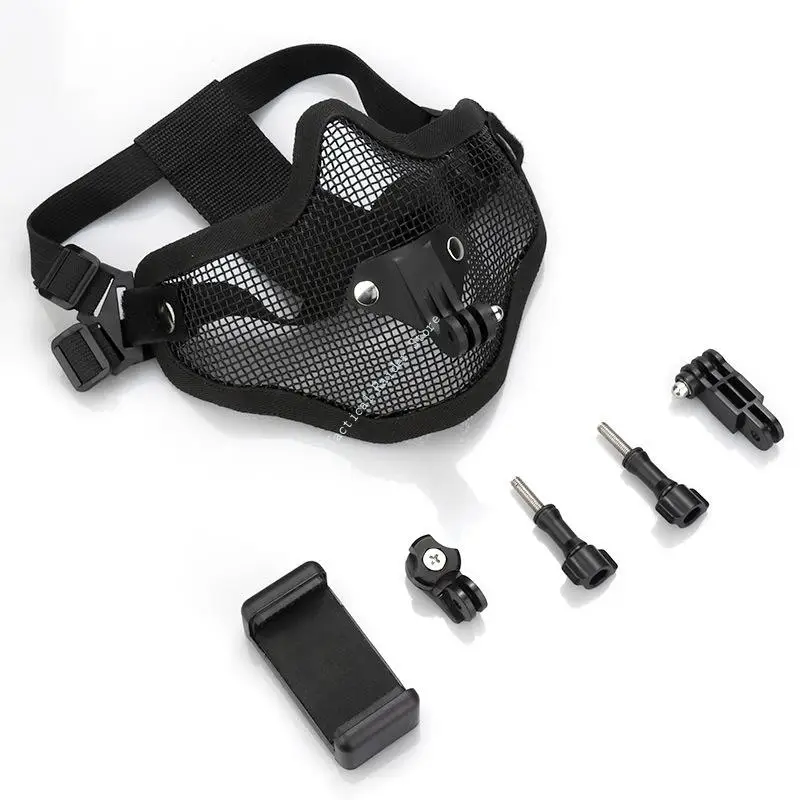 Soporte para cámara deportiva con máscara táctica, disparo de primer ángulo, universal para teléfonos móviles - imagen 2
