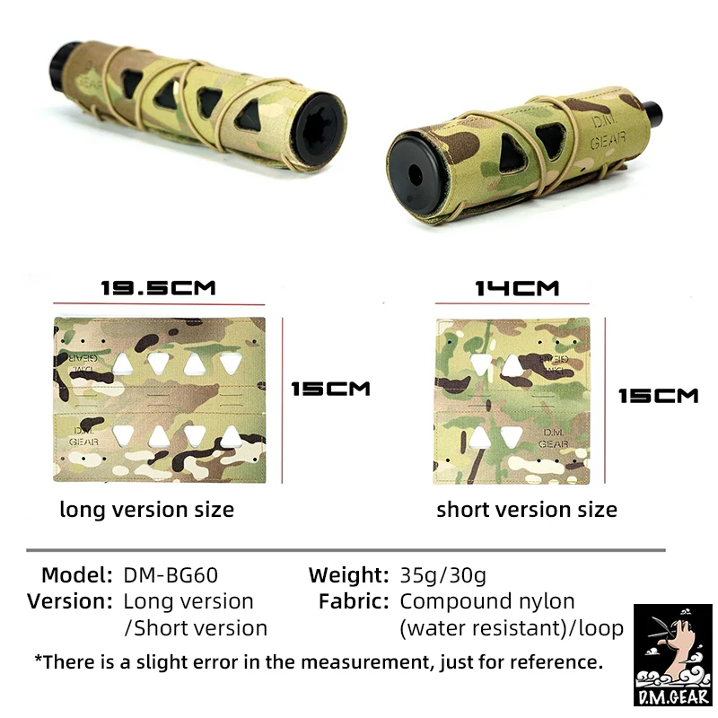 DMgear Airsoft supresor cubierta térmica escudo manga silenciador camuflaje táctico - imagen 3