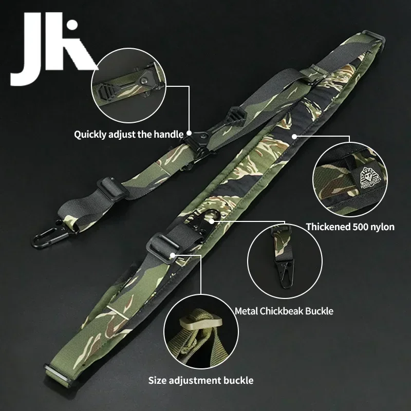 Correa de eslinga de liberación rápida QD táctica Airsoft, correa de nailon ajustable para Rifle de 2 puntos, accesorio de eslinga M4 Ak para caza al aire libre - imagen 5