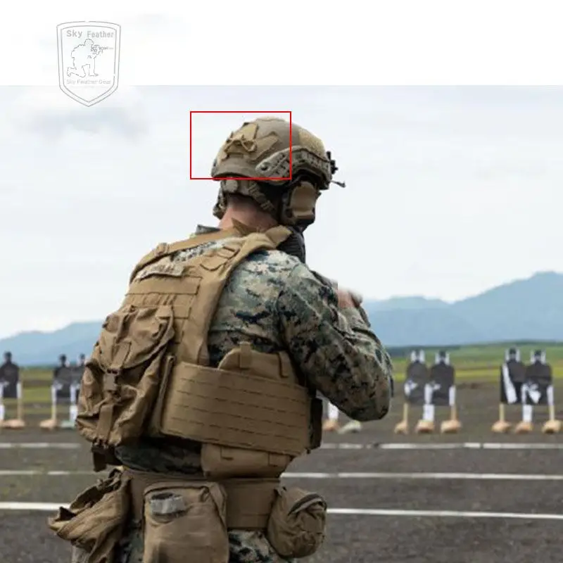 SF Tactical Helmet Expansion Plate - FAST Helmet Accessory with Hook-and-Loop Fastener Surface - imagen 4