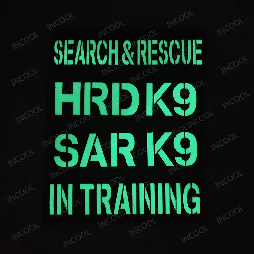 Parches reflectantes para entrenamiento de perros, parches K9 luminosos SAR, insignias decorativas bordadas para mejor amigo, arnés para ropa, chaleco para mascotas - imagen 4