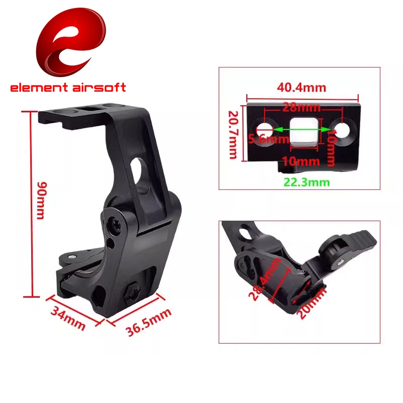 Element G33/G43 Soporte de tapa lateral UN Base de elevación CNC Base de liberación rápida Riel guía de 20 mm Instalación de puente de espejo ajustable - imagen 2