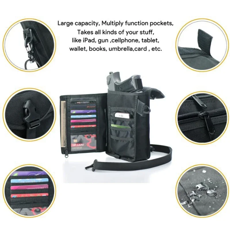 Bolsa táctica de hombro para hombre, bolsa de herramientas EDC para pistolas, mochila Glock G17 G19, bolso para transporte de pistola - imagen 3