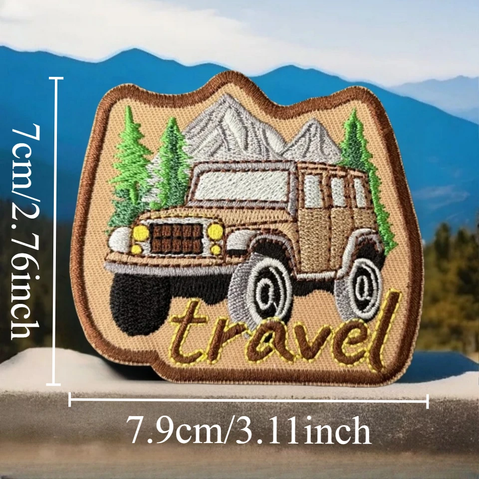 Parche de viaje, insignia de moral táctica, apliques personalizados del ejército militar, pegatina para mochila, parches de gancho y bucle bordados para ropa - imagen 2