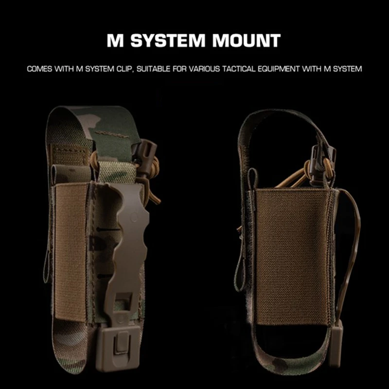Bolsa táctica para Granada, bolsa de almacenamiento para exteriores, portador de placa táctica, equipo Molle, Mini soporte elástico para Granada de bolsillo fijo - imagen 5