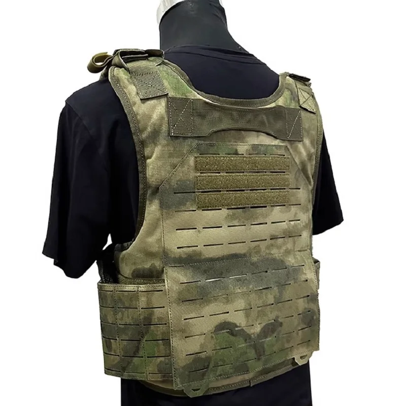NIJ IIIA-portador de placa de liberación rápida, ligero, corte láser, táctico a prueba de balas, entrenamiento de caza al aire libre, chaleco Molle de seguridad - imagen 4
