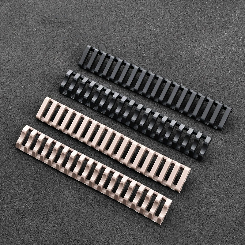 Cubierta táctica para riel Picatinny, hoja protectora de plástico, tira de riel, guardamanos, adaptador de montaje en riel de nailon, accesorio para Rifle, 4 Uds. - imagen 2