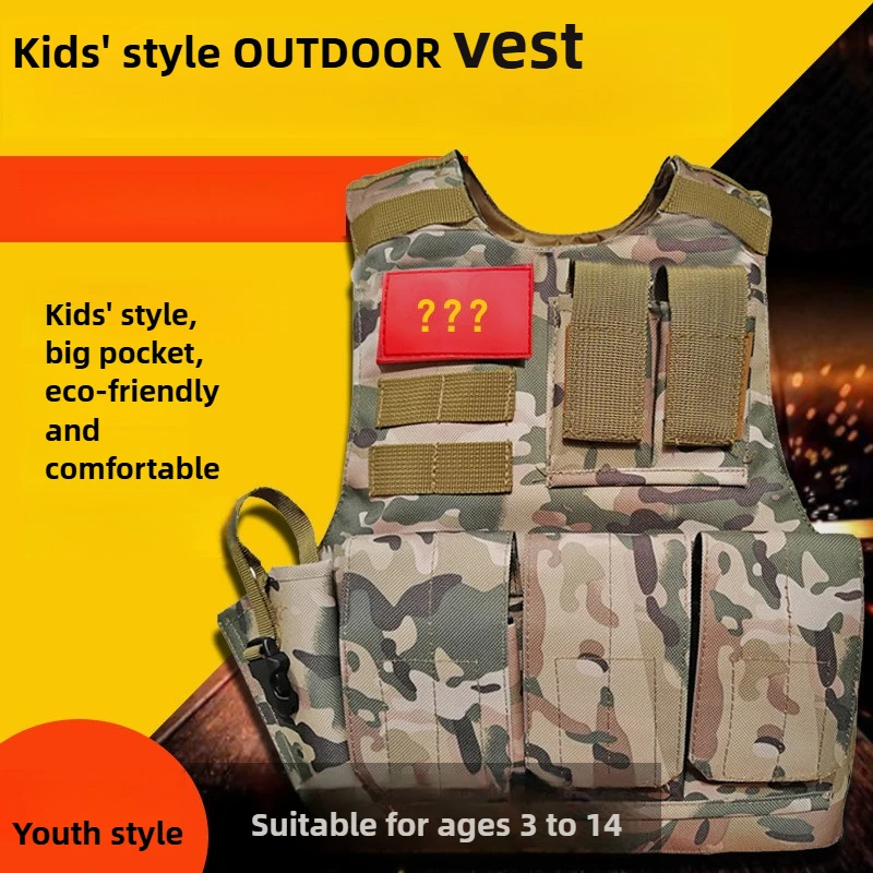 Chaleco táctico airsoft infantil protección de disparo - imagen 3