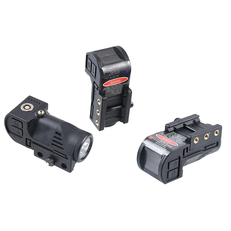 Linterna USB RD/GN/BU, luz combinada, 500 lúmenes, antorcha de pistola, carga magnética, luz de pistola Glock, lámpara estroboscópica, riel Picatinny de 20mm - imagen 2