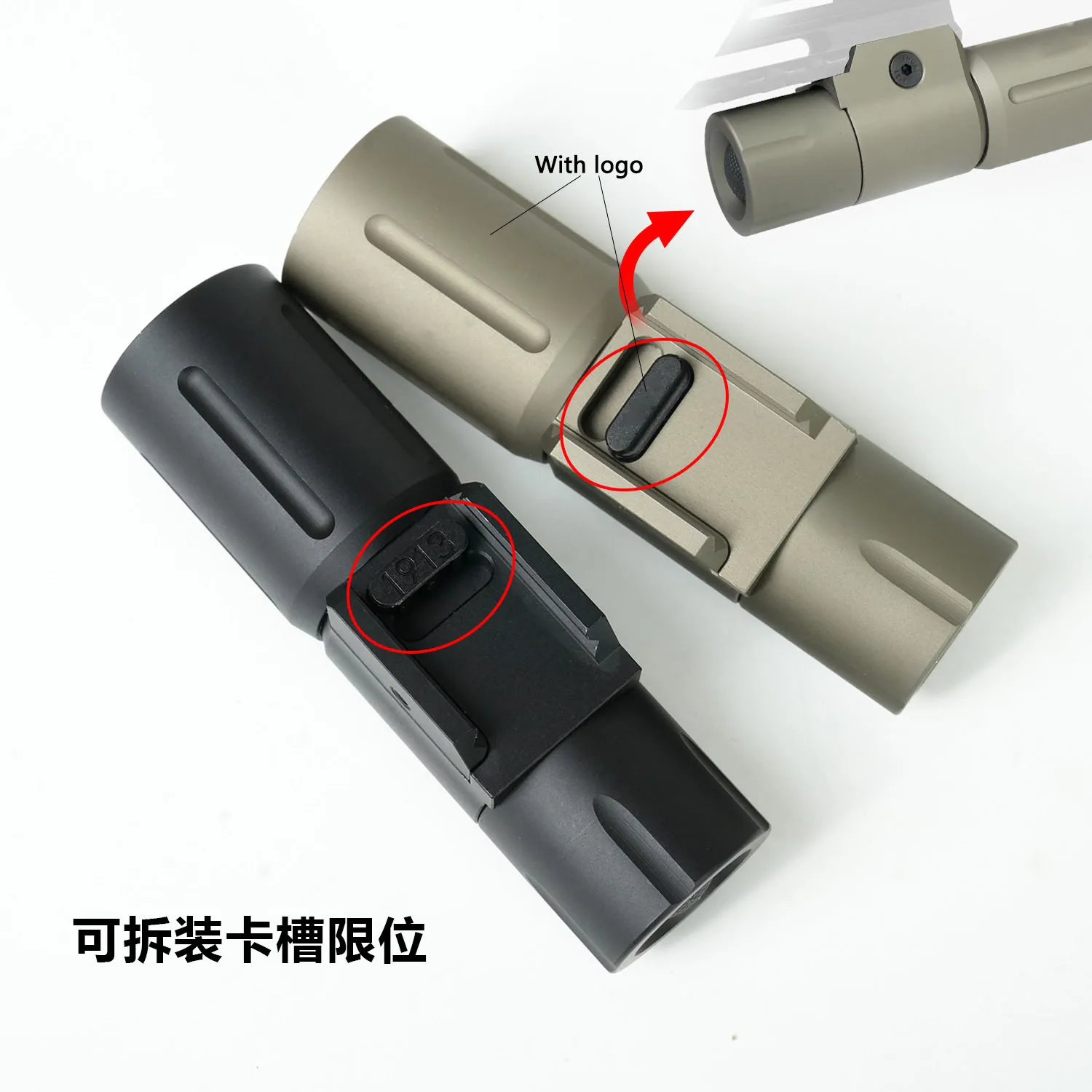 Linterna táctica P-D-W riel Picatinny LED blanco para caza y exterior - imagen 5