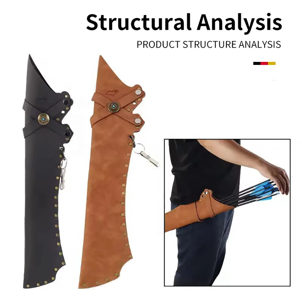 Bolsa para colgar en la cintura, práctica de tiro al aire libre, práctica de caza, tiro con arco recurvo portátil, soporte para arco - imagen 4