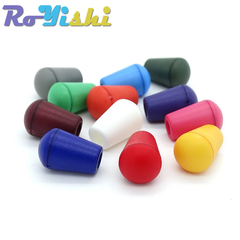 12 unids/pack de extremos de cordón coloridos, tapón de campana con cerradura de tapa, Clip de palanca de plástico para bolsa de ropa Paracord, calzado deportivo - imagen 3
