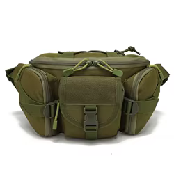 Riñonera para exteriores para hombre, impermeable, Molle, camuflaje, caza, senderismo, escalada, nailon, cinturón para teléfono móvil, bolsas de combate