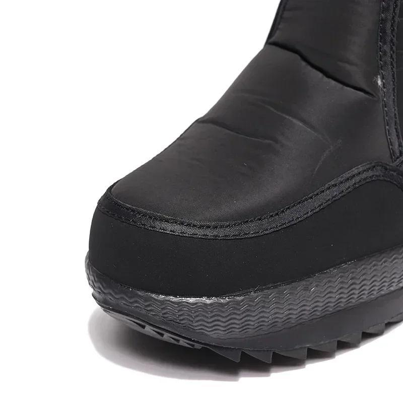 Botas de nieve con plataforma para hombre, zapatos cálidos de felpa gruesa, impermeables, para pesca al aire libre, trabajo, 36-47 talla grande, Invierno - imagen 5