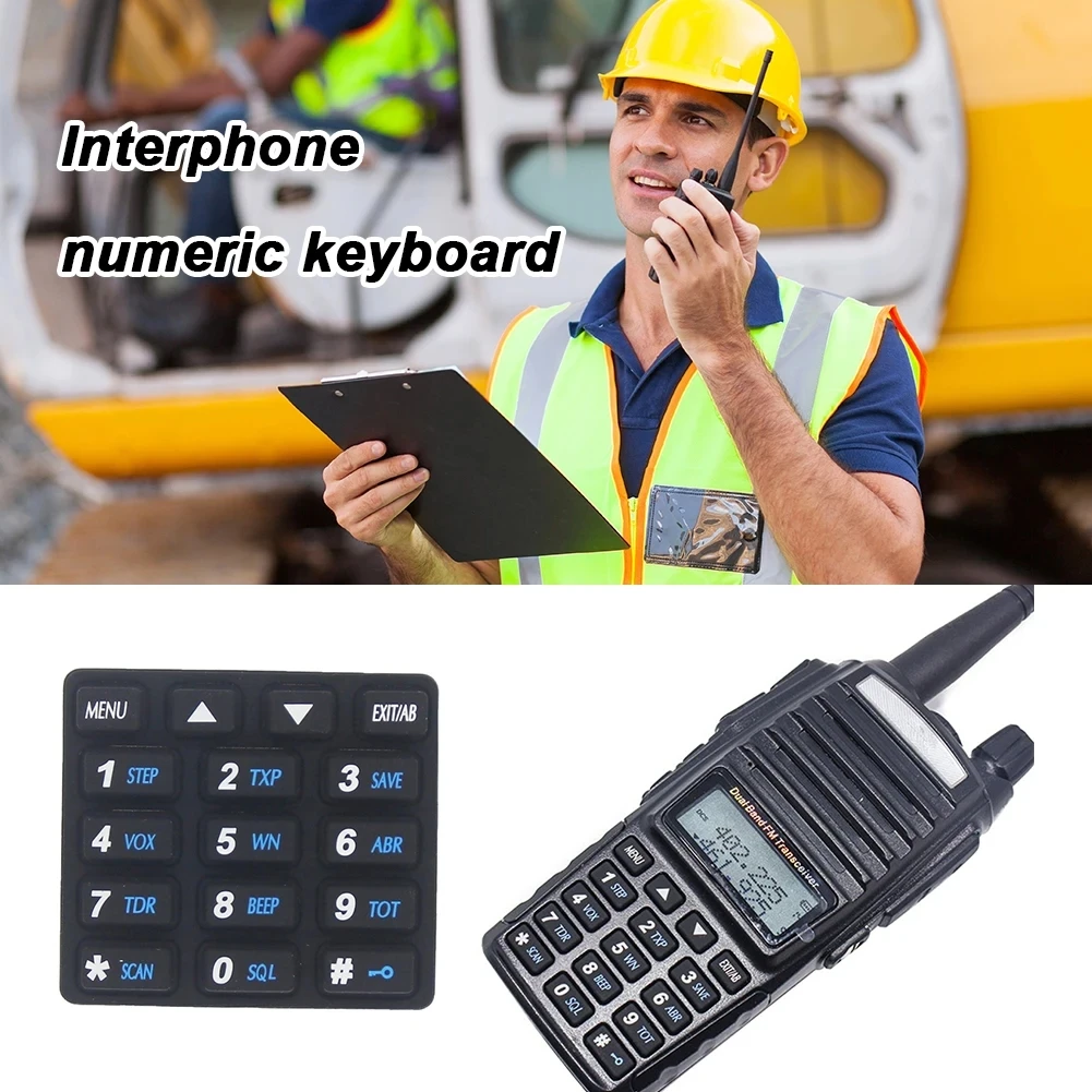 82 Teclado numérico de mantenimiento de teclado de Walkie Talkie de silicona para Baofeng UV-82, pieza de repuesto de teclado de Walkie Talkie UV-82HP - imagen 4