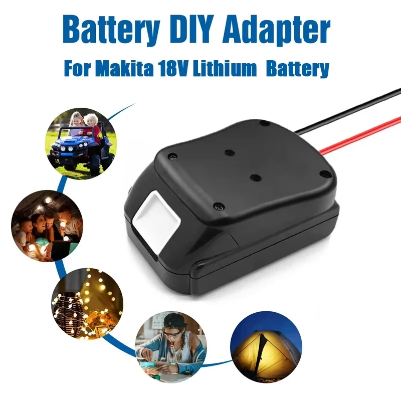 Adaptador de batería DIY para Makita, adaptador de batería de 18V, conector de alimentación, adaptador DIY, soporte de base, cables de 14 Awg con fusible - imagen 4