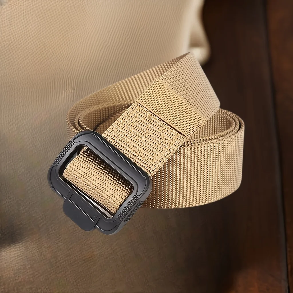 Cinturón de lona de estilo clásico con hebilla de Metal para el sol, adecuado para el uso diario, 1 unidad - imagen 3