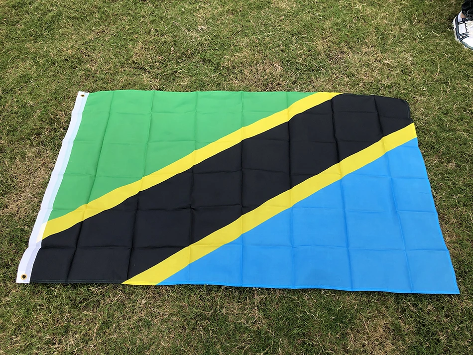 Bandera nacional Tanzania de poliéster para decoración del hogar - imagen 4
