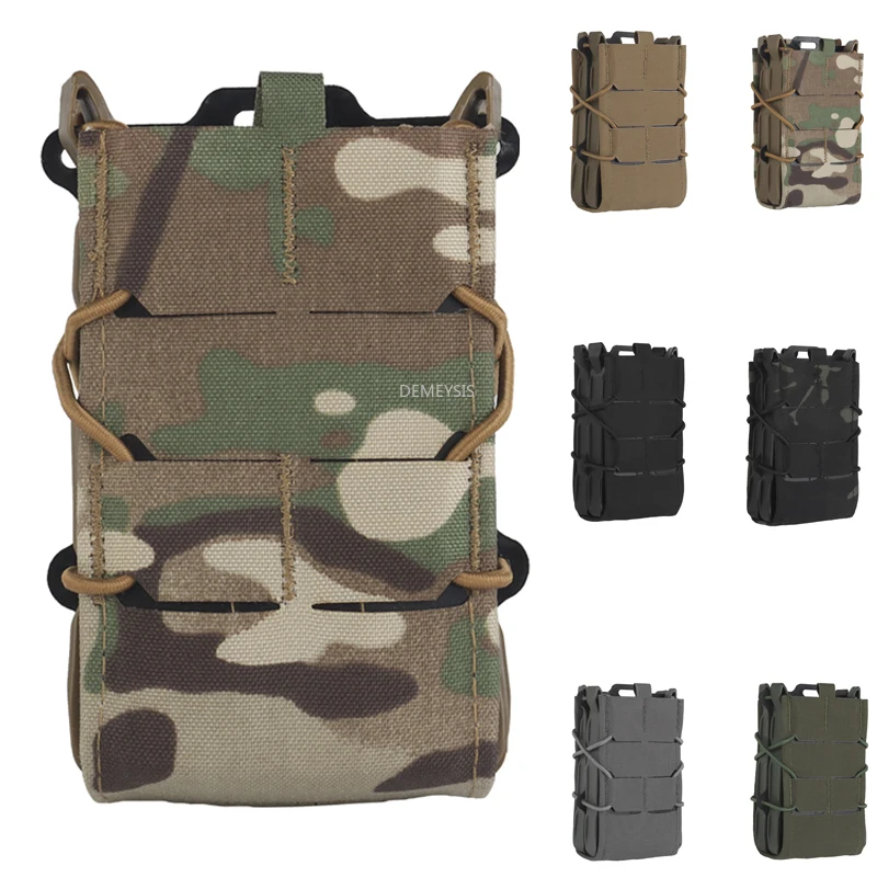 Bolsas tácticas dobles Mag para revistas 5,56 7,62, bolsa de cintura para tiro Airsoft de extracción rápida, soporte para revistas de caza - imagen 2
