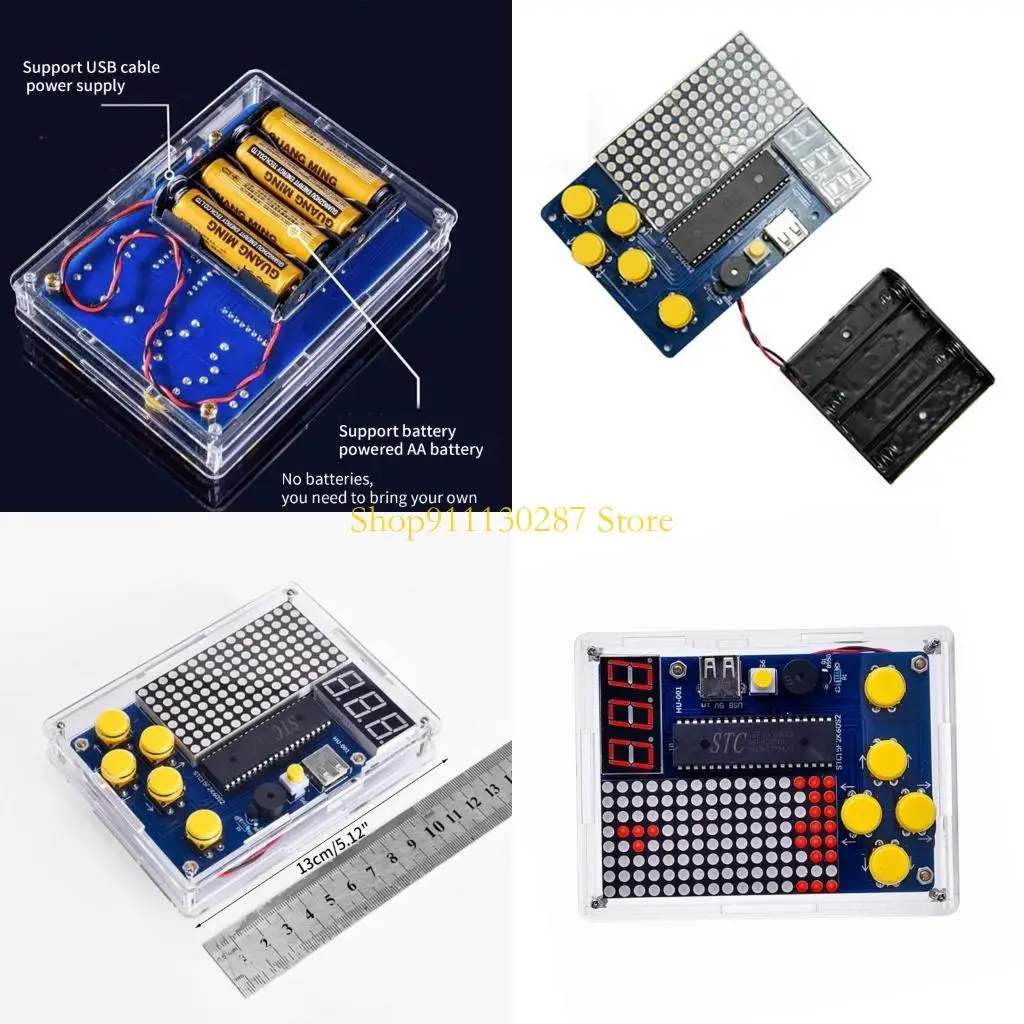 J1HC DIY Soldadura electrónica soldadura Tranning Juego retro clásico Juegos 51 MCU