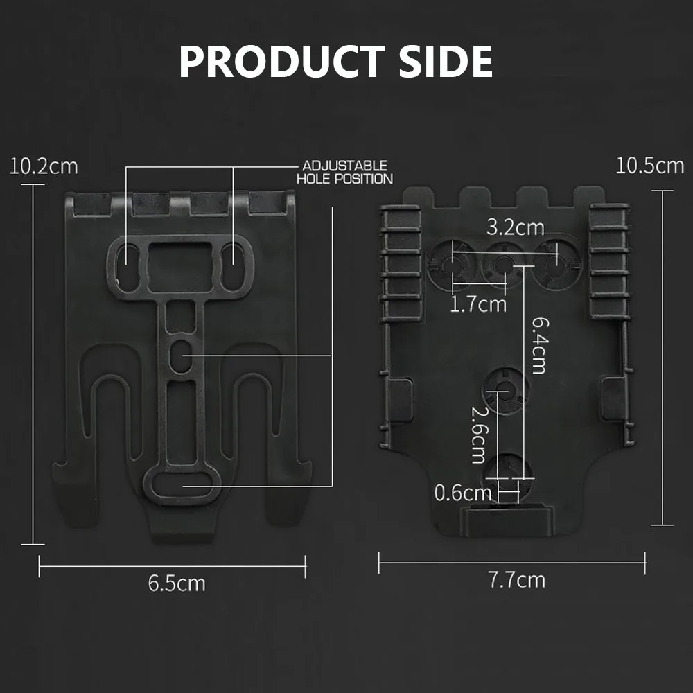 Adaptador de montaje de funda de correa de pierna táctica, Kit de sistema de liberación rápida para Kydex Glock QLS 19 22, funda de pistola de caza - imagen 3