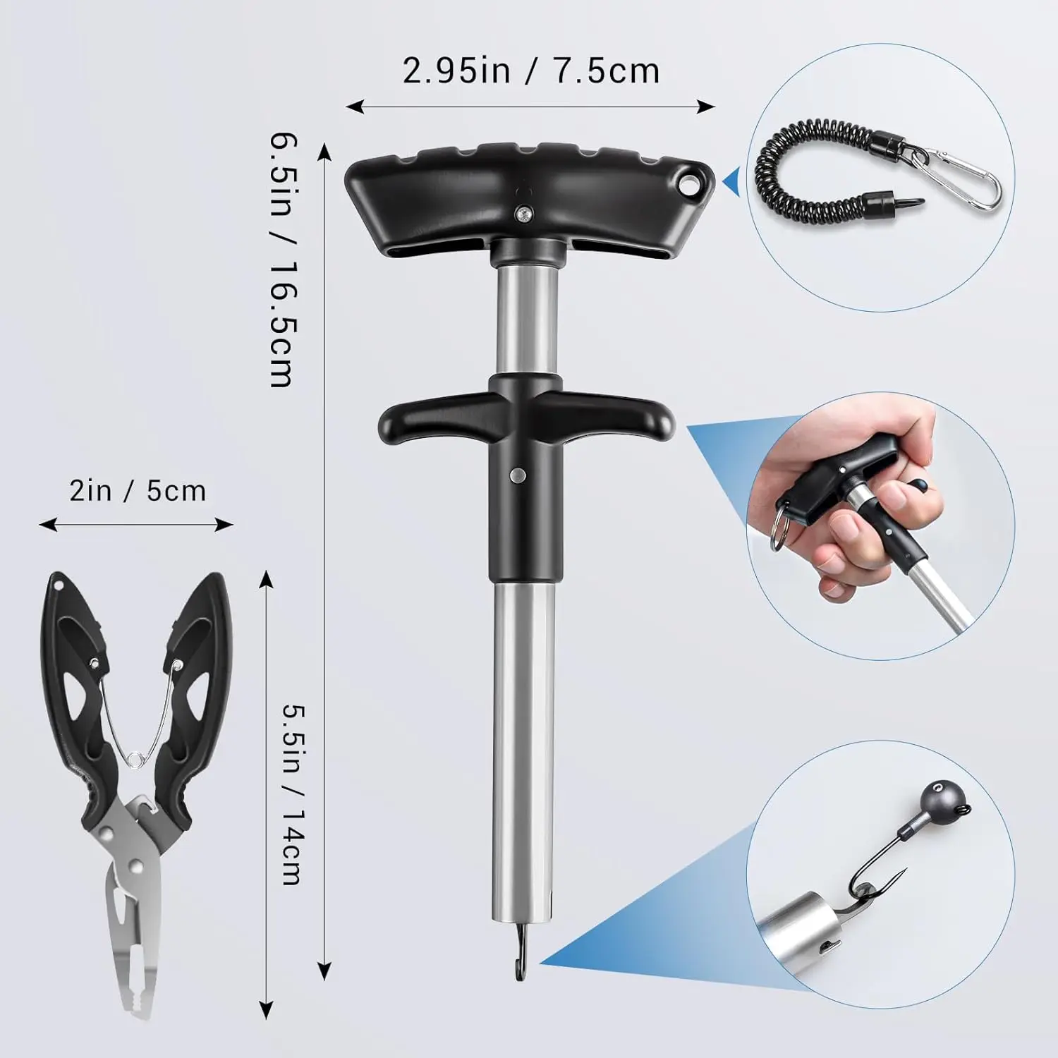  Caja de aparejos de pesca de 3 capas, estuche completo de pesca, Kit de 315 Uds. De Señuelos de Pesca, anzuelos de plantilla de Metal, pesas de plomo, cebos giratorios - imagen 4