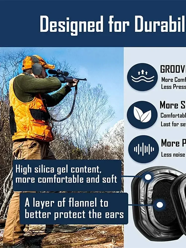 Almohadillas de repuesto para Walkers Razor, auriculares de protección auditiva Peltor, orejera antiruido de tiro, 3M - imagen 5