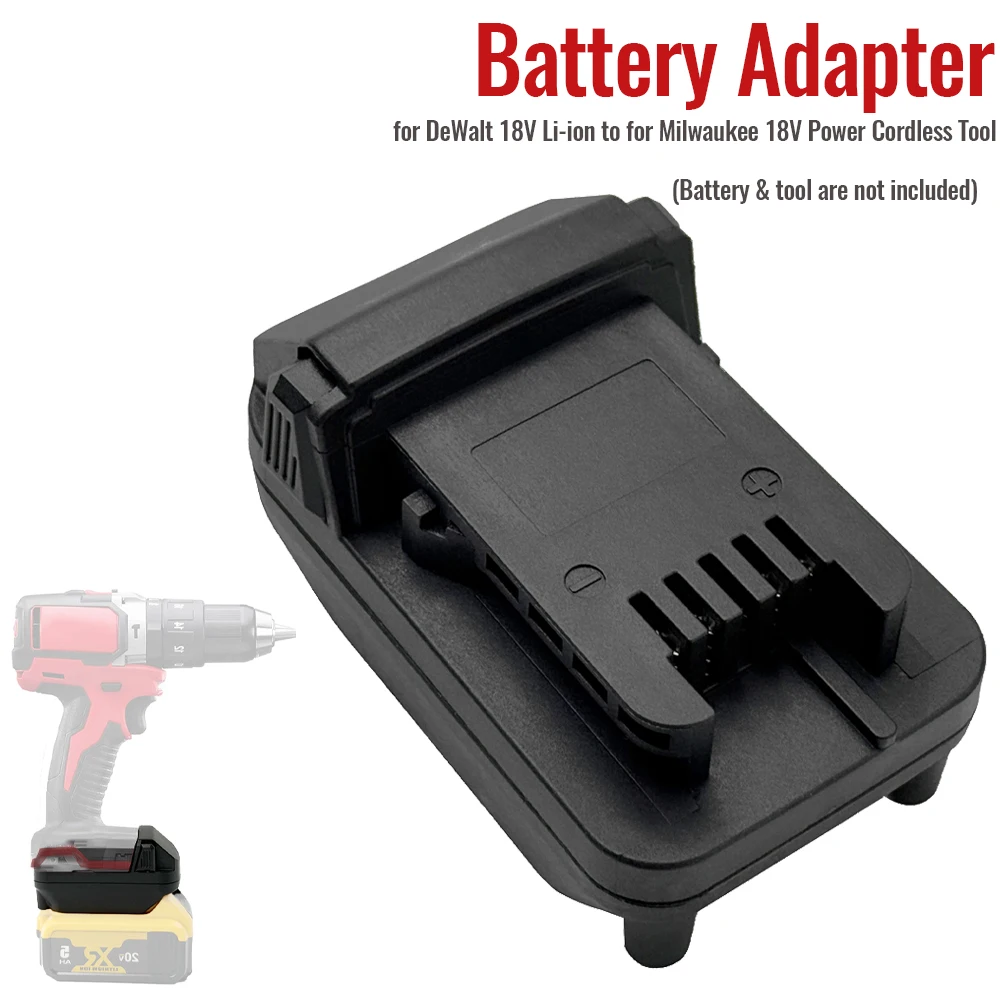 DeWalt a Milwaukee adaptador batería para uso inalámbrico sin conjunto