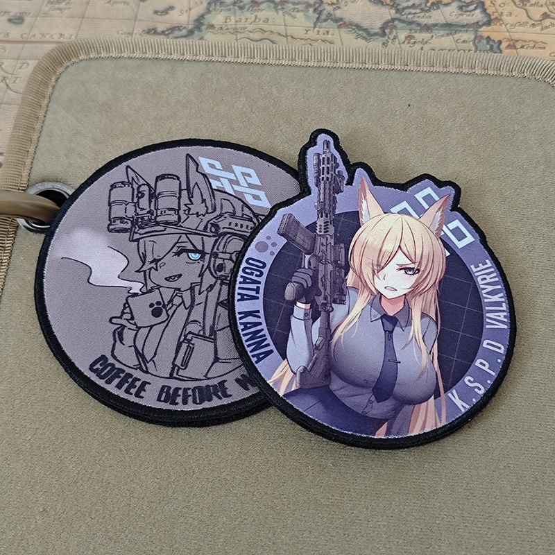 Azure Archives Abydos College Fandom parche Ogata Kanna arma táctica chica insignia juego Perifera para ropa mochila brazalete - imagen 2