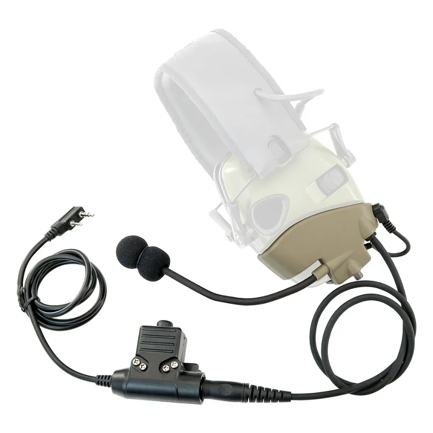 Auriculares tácticos, orejeras electrónicas para disparar con Kit de micrófono externo para auriculares tácticos deportivos Howard Leight Impact - imagen 3