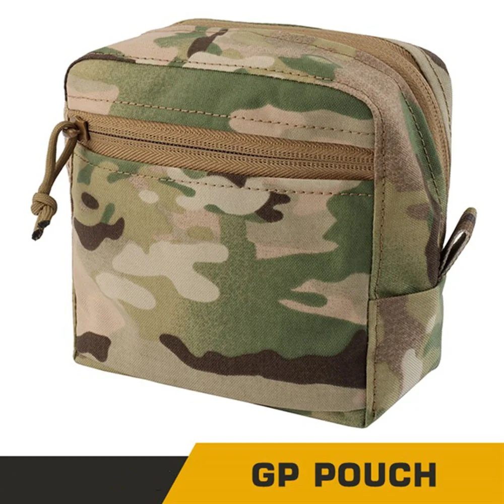 Bolsa táctica Molle pequeña GP, bolsa cuadrada para artículos diversos, placa para el pecho al aire libre, chaleco, cinturón, bolsa de almacenamiento MOLLE - imagen 2