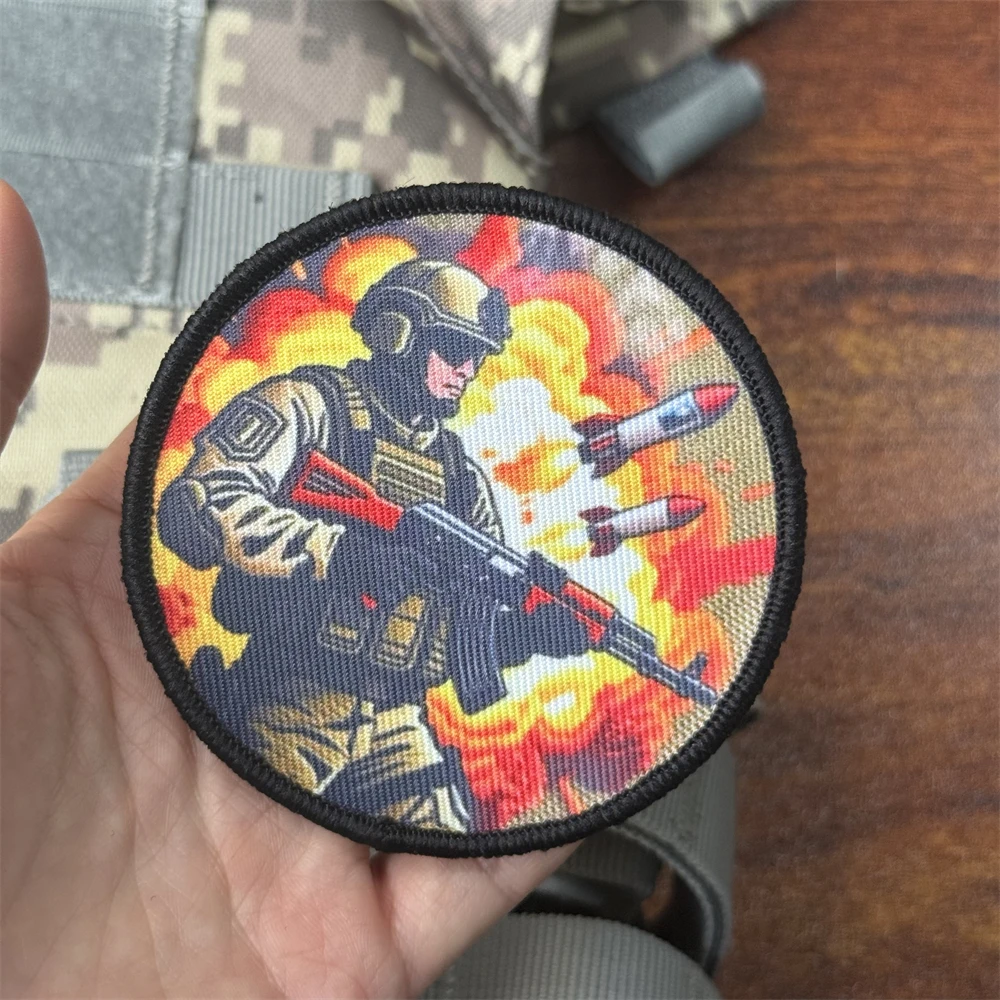 Parche táctico de soldados Chevron, insignia de moral militar, parches de gancho y bucle impresos para pegatina de equipo de ropa - imagen 5