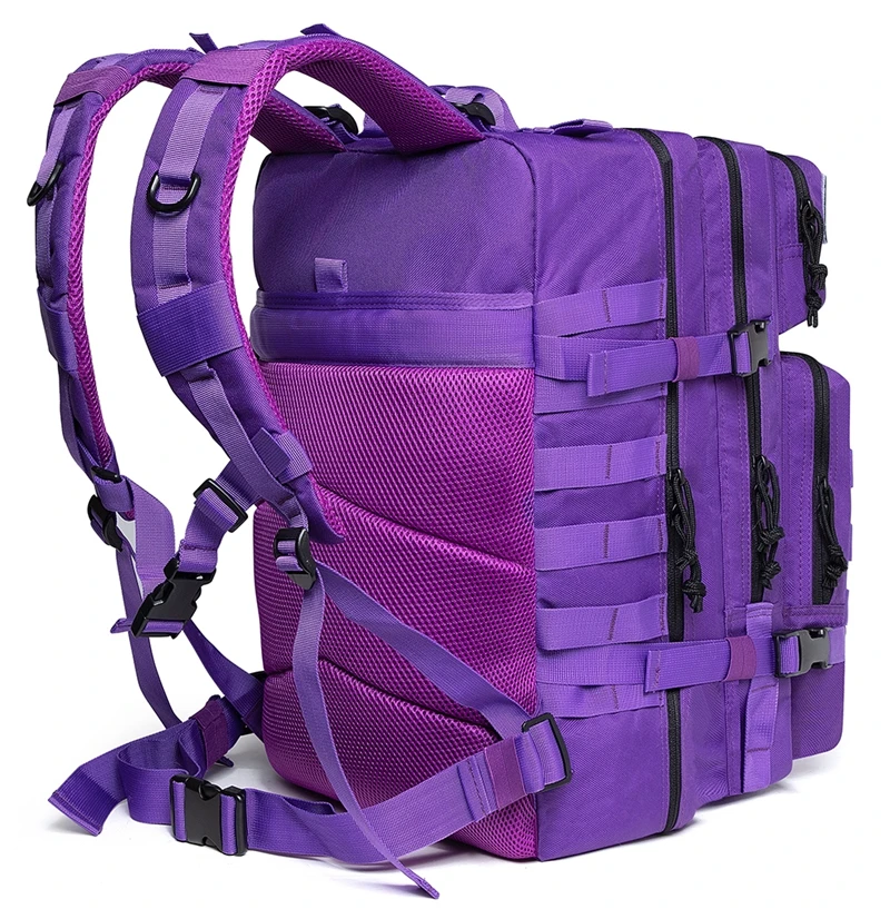 Mochilas estilo fitness para gimnasio de 45L para hombres/mujeres, entrenamiento táctico al aire libre, bolsa de supervivencia Molle, mochila para senderismo - imagen 4
