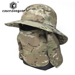 Emersongear Sombrero Pesca EMB9744 Máscara Desmontable Solar