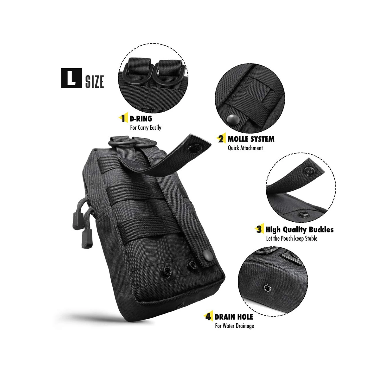 Bolsa Molle táctica EDC, bolsa compacta resistente al agua, artilugio de engranajes pequeños para mochila militar - imagen 2