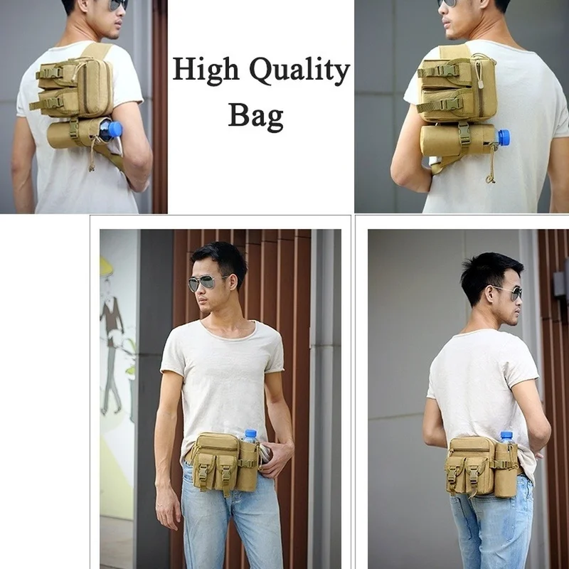 Riñonera táctica informal para hombre, bolsa impermeable, riñonera militar para exteriores, bolsas de caza, billetera táctica, riñoneras - imagen 5