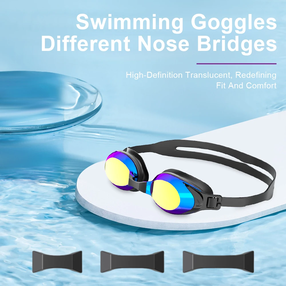 JSJM Gafas de natación antivaho profesionales con protección UV unisex - imagen 2