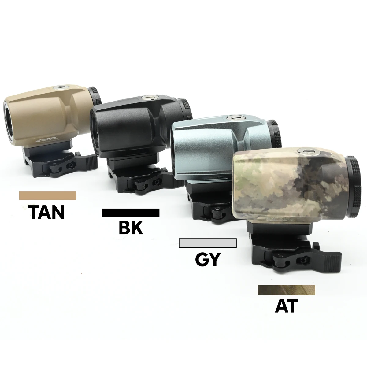 Mira de aumento 3T-AM 3X, película verde de alta definición, vidrio cero ajustable, riel de 20mm, alcance táctico de caza de liberación rápida - imagen 4