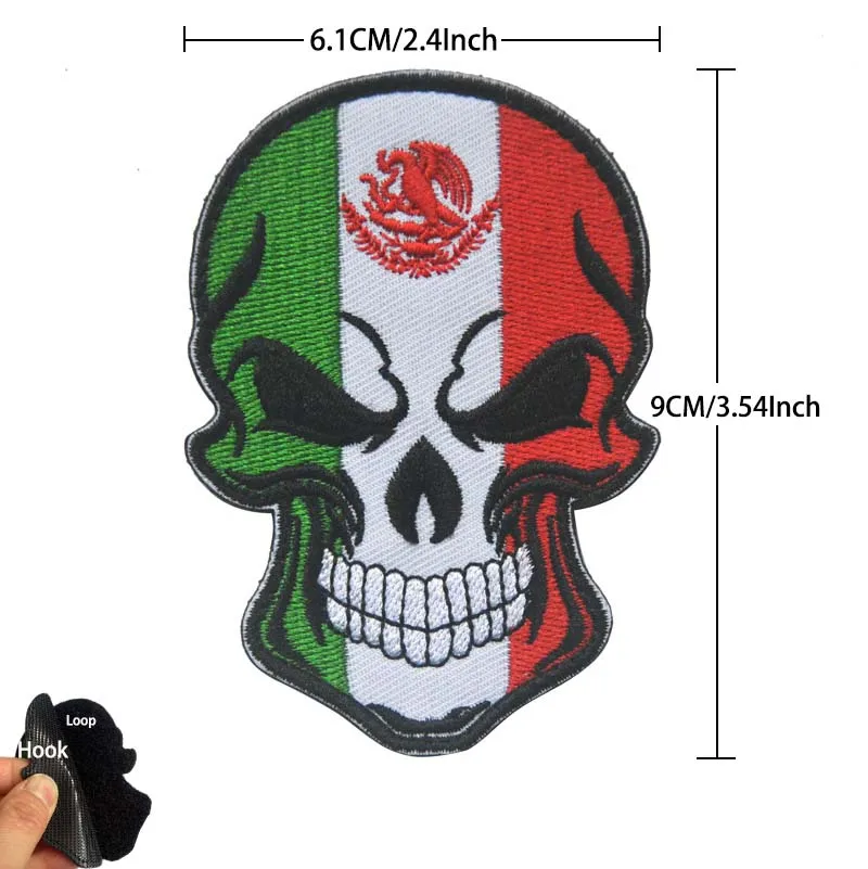 Bandera nacional de México, parches bordados con apliques de tela con insignia de águila, pegatinas de emblemas tácticos militares para mochila con brazalete - imagen 5