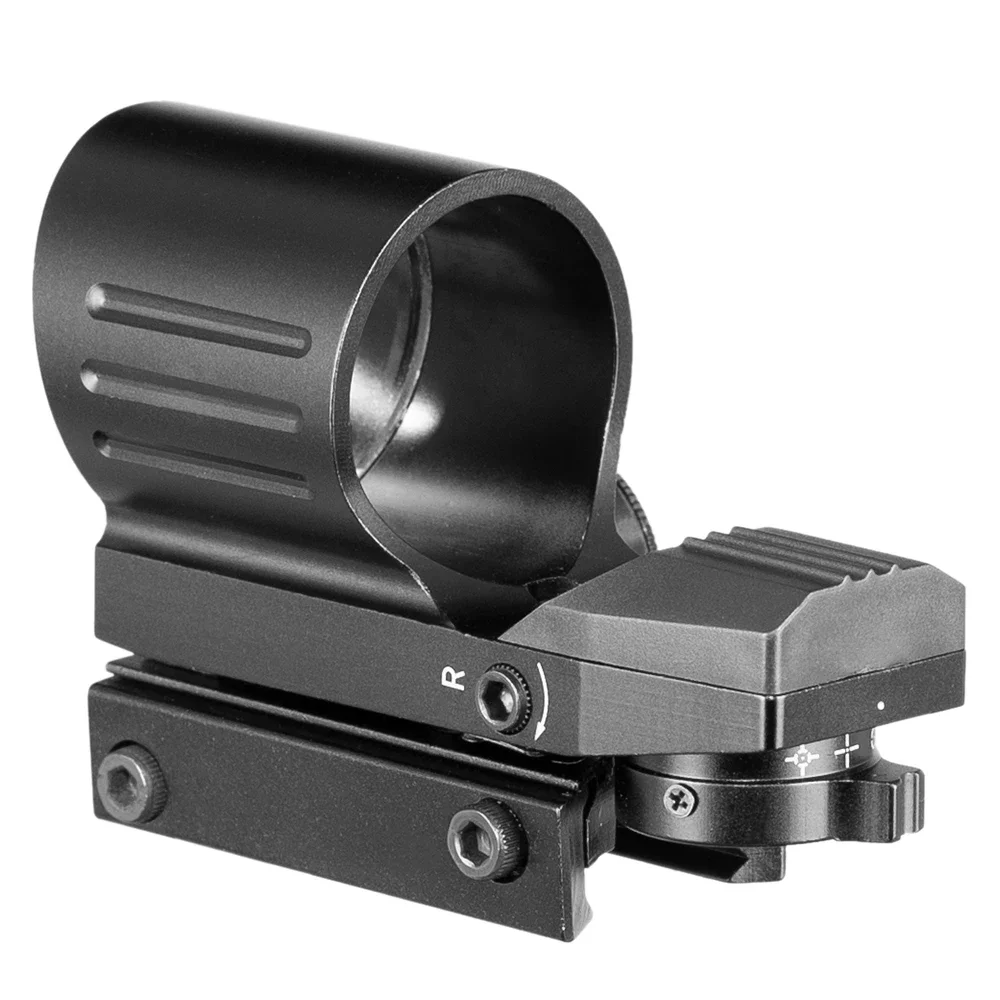 Táctico 4 modo de retícula 1X punto rojo verde mira Rifle de caza reflejo punto brillo ajustable carcasa de aluminio - imagen 4