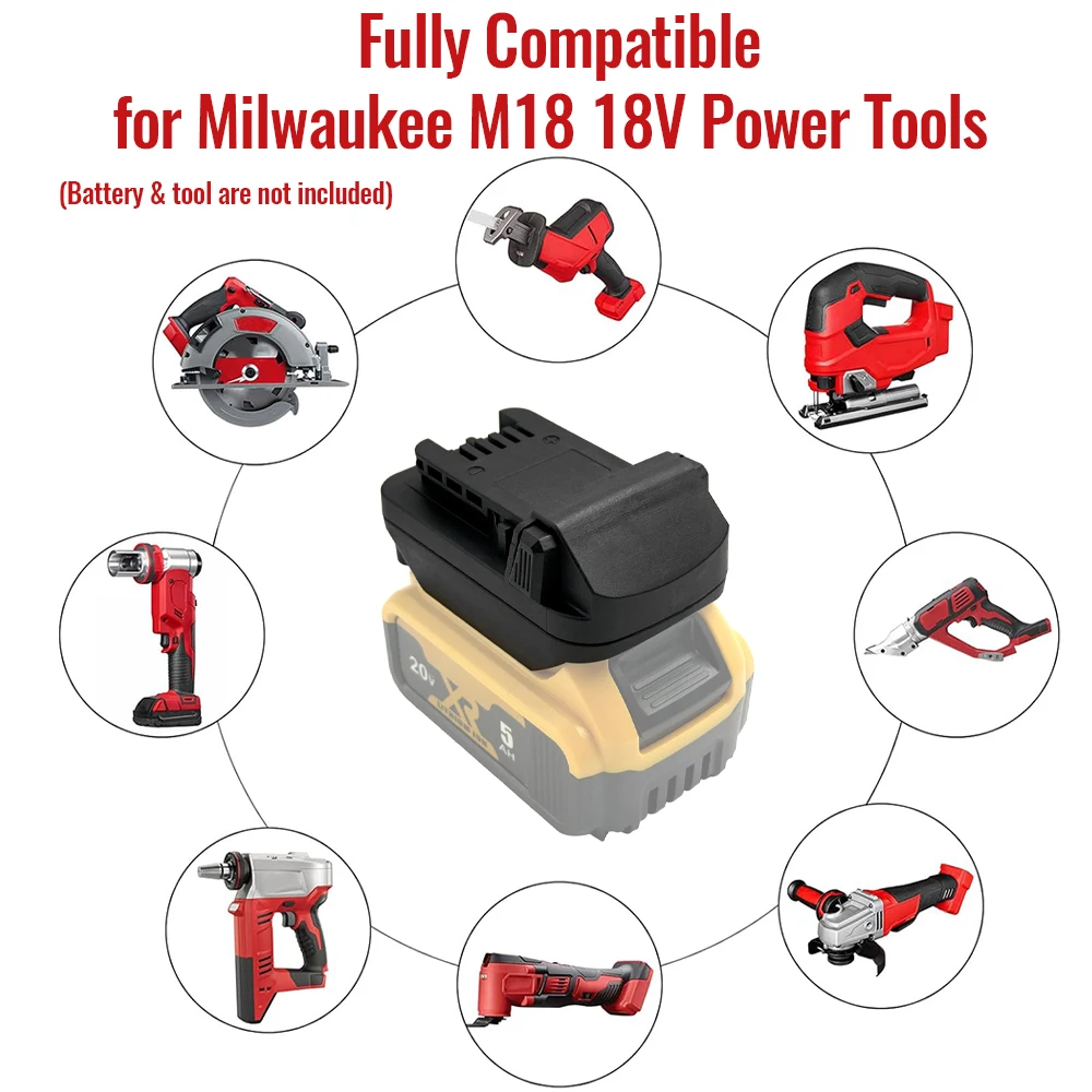 DeWalt a Milwaukee adaptador batería para uso inalámbrico sin conjunto - imagen 4