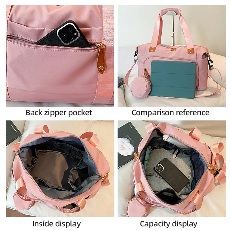 Bolsa de Fitness para Yoga para mujer, bolsas de tela Oxford de gran capacidad, portátil, para entrenamiento de gimnasia al aire libre, deporte, viaje, Camping - imagen 5