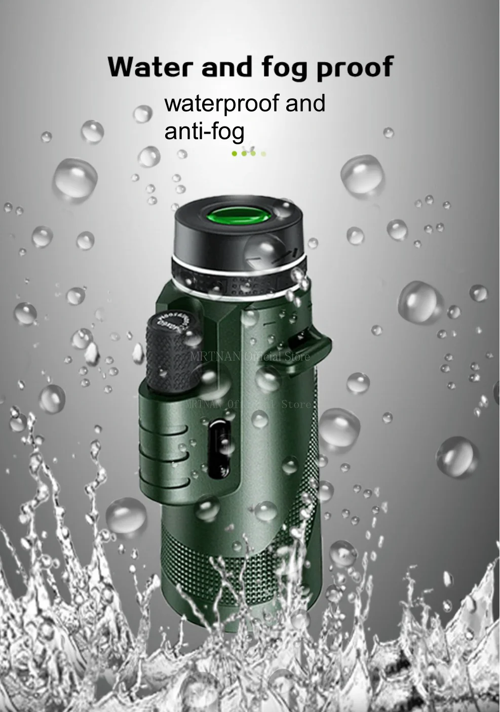 Monocular acoplado al teléfono móvil con el adaptador