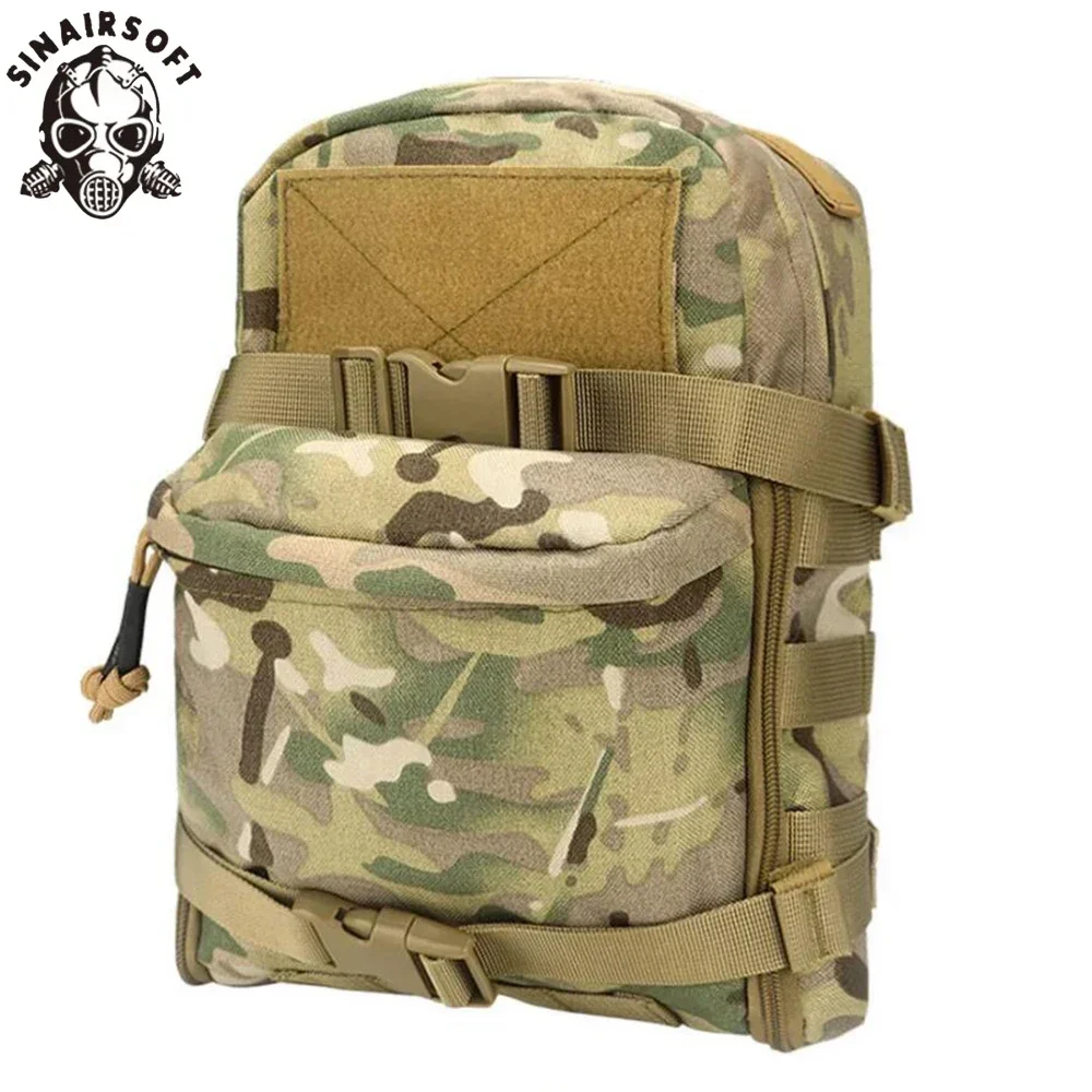 SINAIRSOFT-mochila de hidratación táctica, bolsa Molle de asalto para entrenamiento de combate, chaleco de caza al aire libre, portador de placa trasera, bolsa de agua