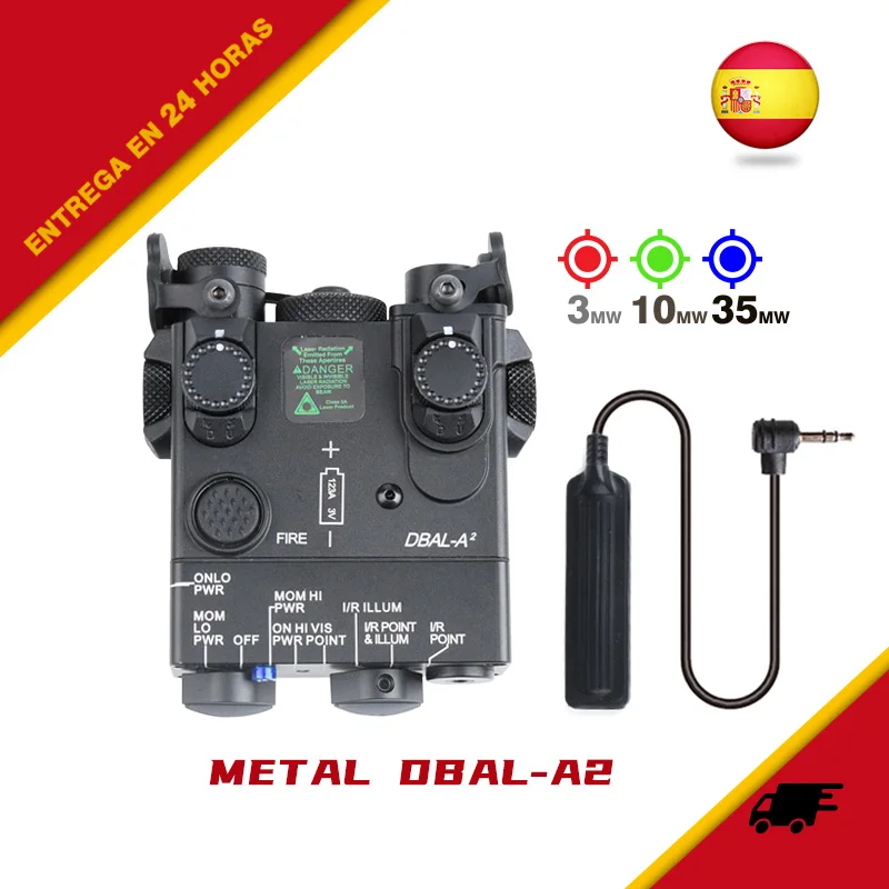 WADSN DBAL-A2 Puntero láser táctico IR y verde/rojo estroboscópico