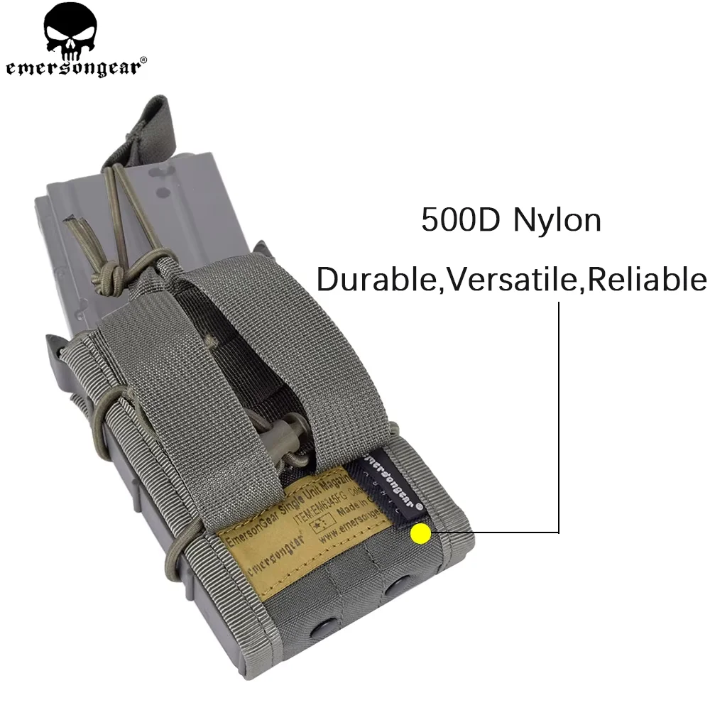 EMERSONGEAR bolsa para revistas de una sola unidad M4 M14 AK G3 Molle bolsa táctica civil funda de nailon follaje verde Coyote marrón - imagen 2